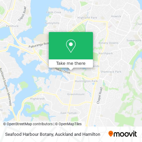 Seafood Harbour Botany map