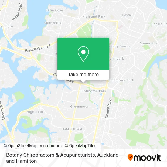 Botany Chiropractors & Acupuncturists map