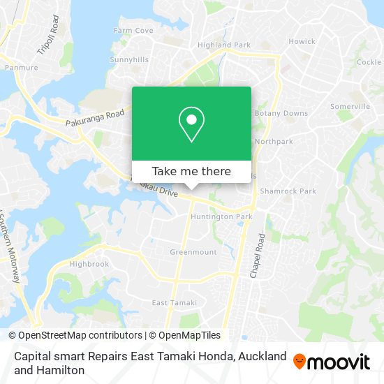 Capital smart Repairs East Tamaki Honda map