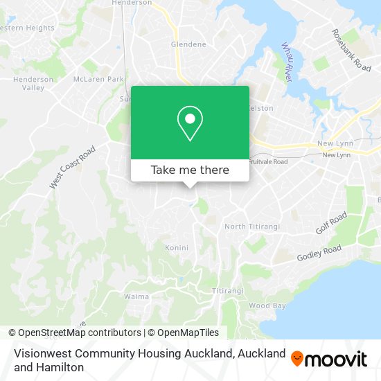 Visionwest Community Housing Auckland map