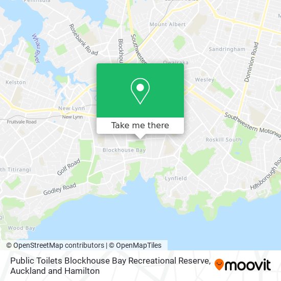 Public Toilets Blockhouse Bay Recreational Reserve map