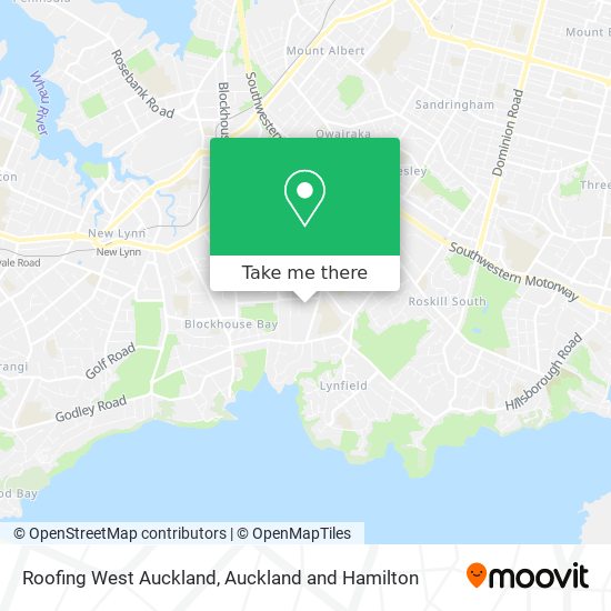 Roofing West Auckland map