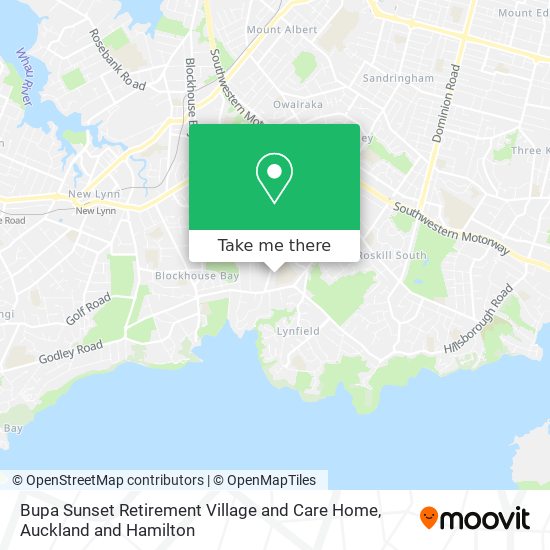 Bupa Sunset Retirement Village and Care Home map