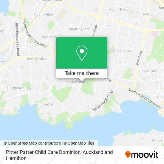 Pitter Patter Child Care Dominion map