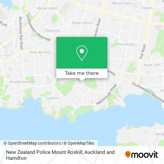 New Zealand Police Mount Roskill map