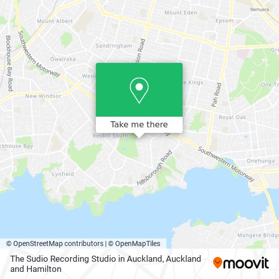The Sudio Recording Studio in Auckland map