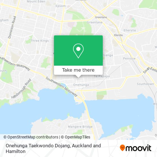 Onehunga Taekwondo Dojang map