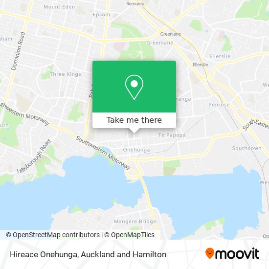 Hireace Onehunga map