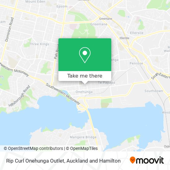 Rip Curl Onehunga Outlet map