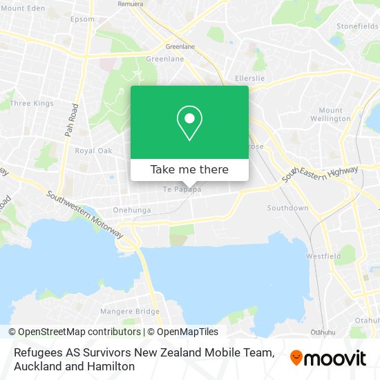 Refugees AS Survivors New Zealand Mobile Team map