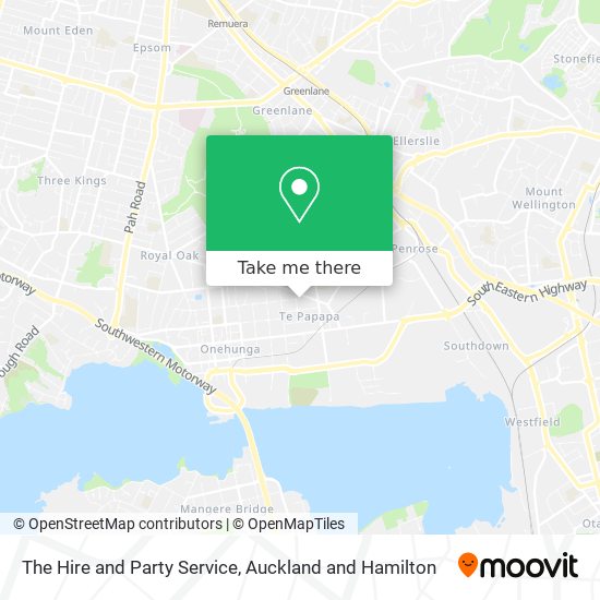 The Hire and Party Service map