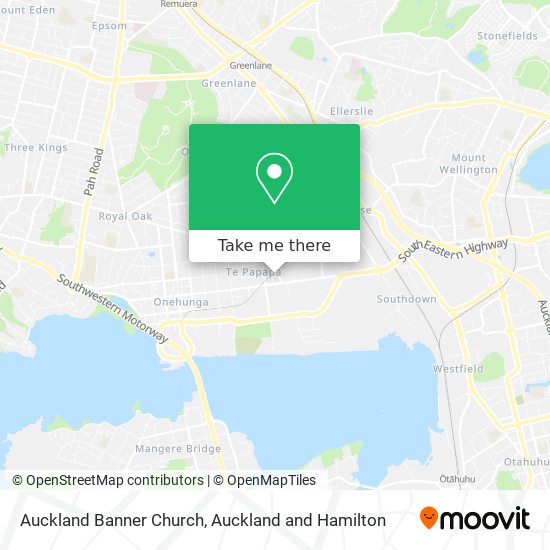 Auckland Banner Church map