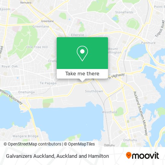 Galvanizers Auckland map