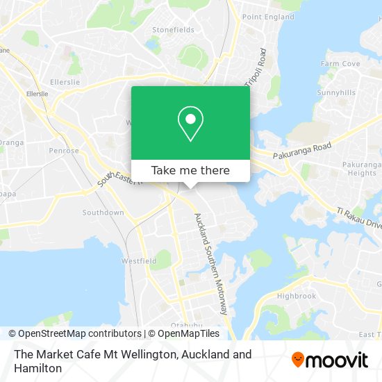 The Market Cafe Mt Wellington map