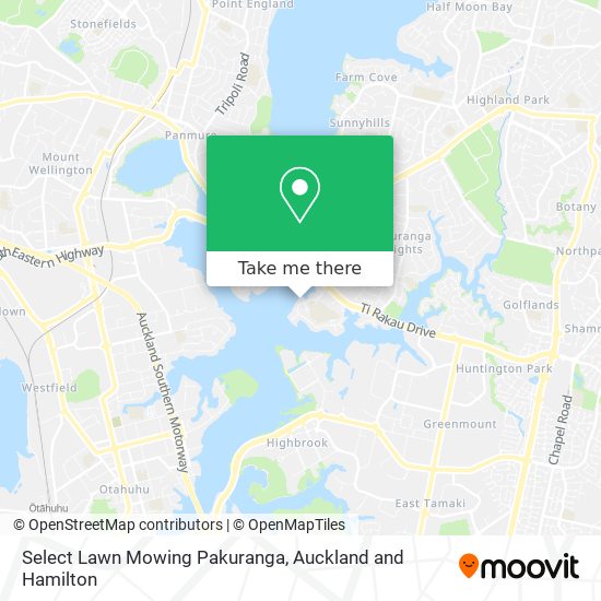 Select Lawn Mowing Pakuranga map