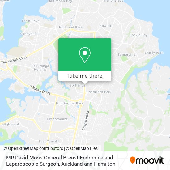 MR David Moss General Breast Endocrine and Laparoscopic Surgeon map