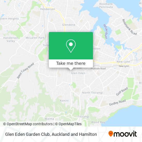 Glen Eden Garden Club map