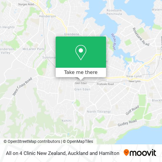 All on 4 Clinic New Zealand map