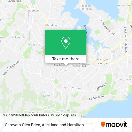 Carevets Glen Eden map