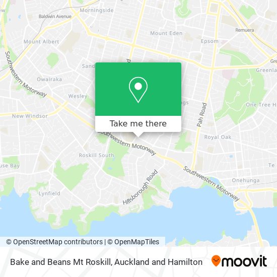 Bake and Beans Mt Roskill map