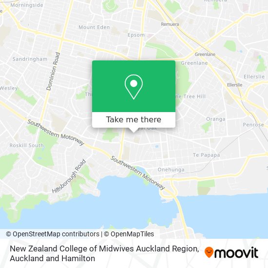 New Zealand College of Midwives Auckland Region地图