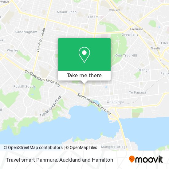 Travel smart Panmure map