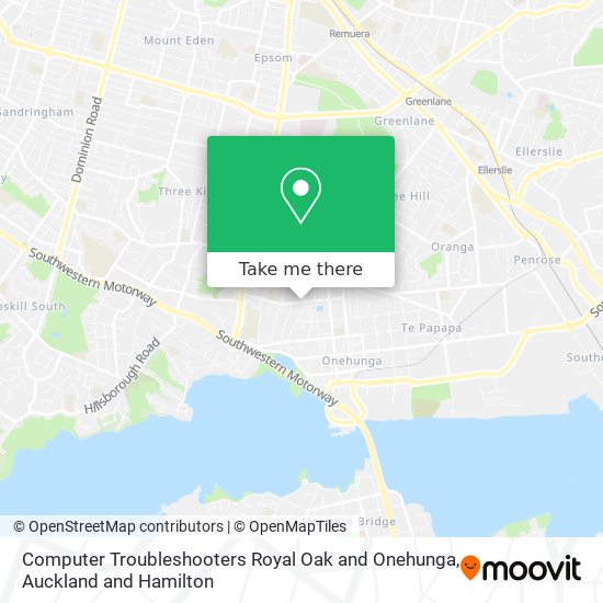 Computer Troubleshooters Royal Oak and Onehunga map