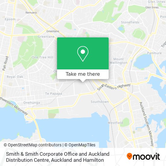 Smith & Smith Corporate Office and Auckland Distribution Centre map
