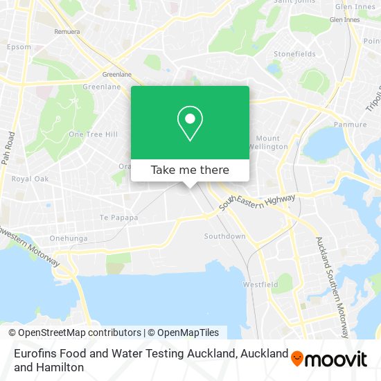 Eurofins Food and Water Testing Auckland map