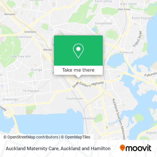 Auckland Maternity Care map