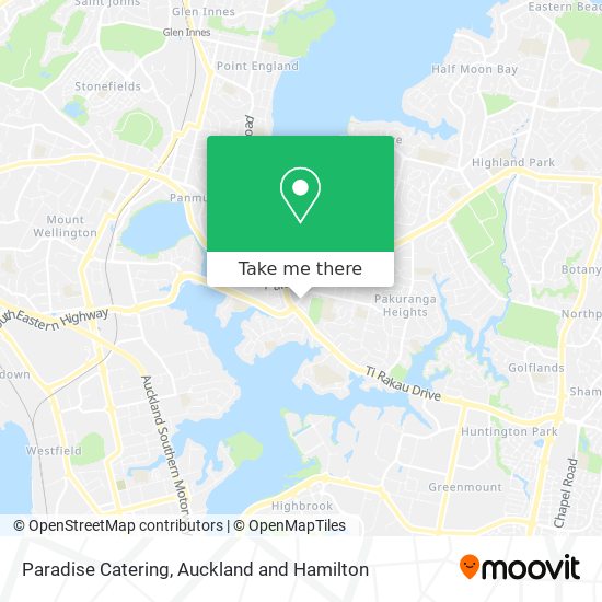 Paradise Catering map