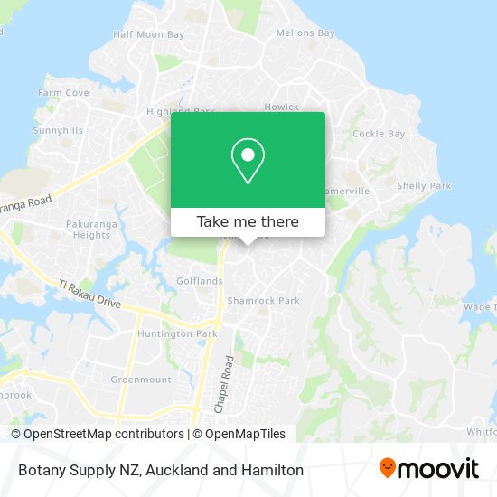 Botany Supply NZ map