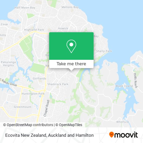 Ecovita New Zealand map