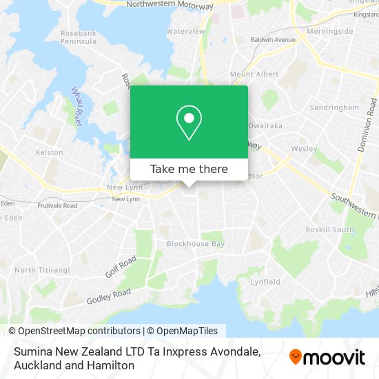 Sumina New Zealand LTD Ta Inxpress Avondale map