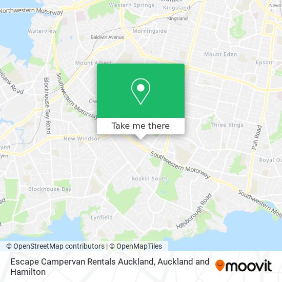 Escape Campervan Rentals Auckland map