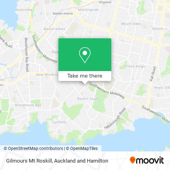 Gilmours Mt Roskill map