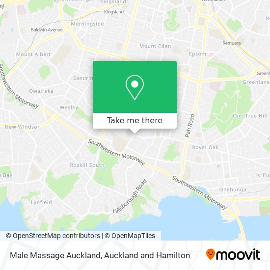 Male Massage Auckland map