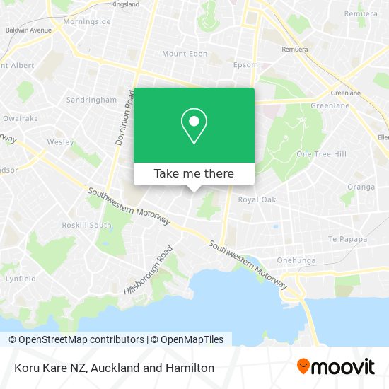 Koru Kare NZ map