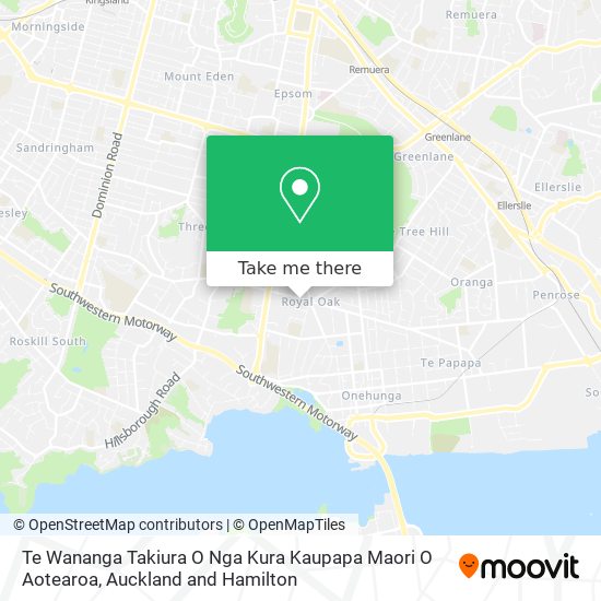 Te Wananga Takiura O Nga Kura Kaupapa Maori O Aotearoa地图