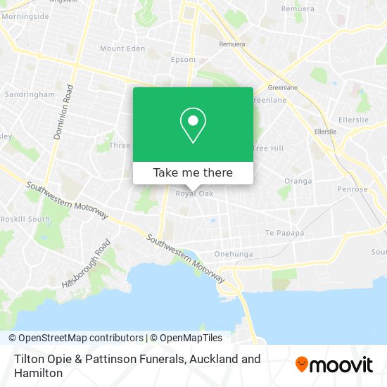 Tilton Opie & Pattinson Funerals map