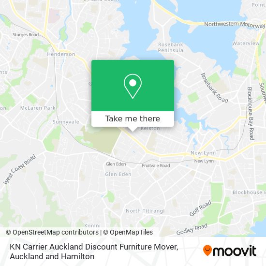 KN Carrier Auckland Discount Furniture Mover map