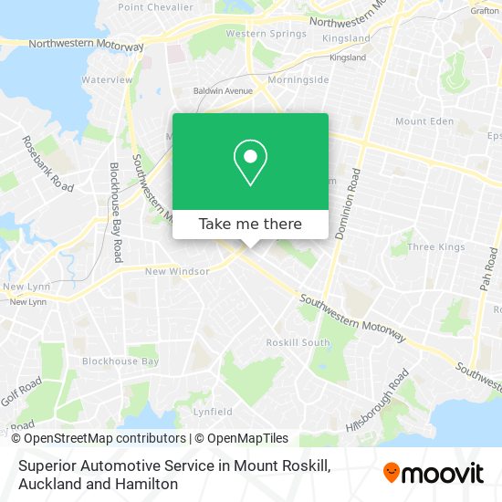 Superior Automotive Service in Mount Roskill map