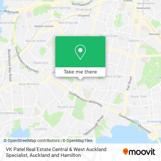 VK Patel Real Estate Central & West Auckland Specialist map