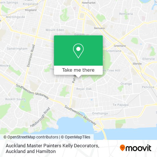 Auckland Master Painters Kelly Decorators map