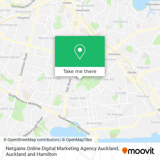 Netgains Online Digital Marketing Agency Auckland map