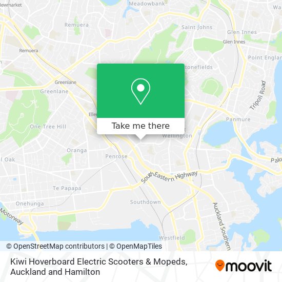 Kiwi Hoverboard Electric Scooters & Mopeds map