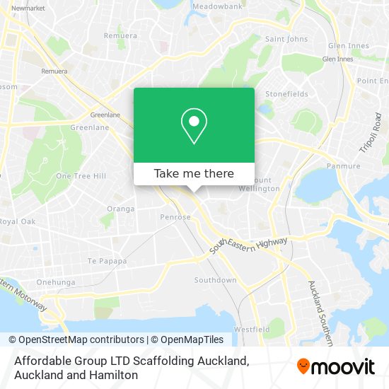 Affordable Group LTD Scaffolding Auckland map