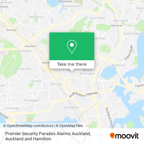 Premier Security Paradox Alarms Auckland map