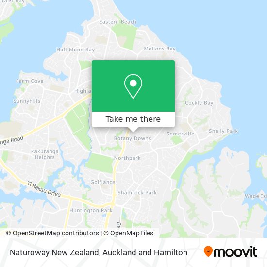 Naturoway New Zealand map