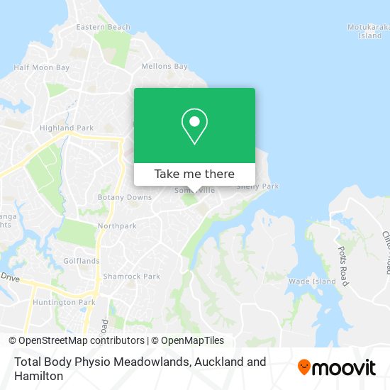 Total Body Physio Meadowlands map